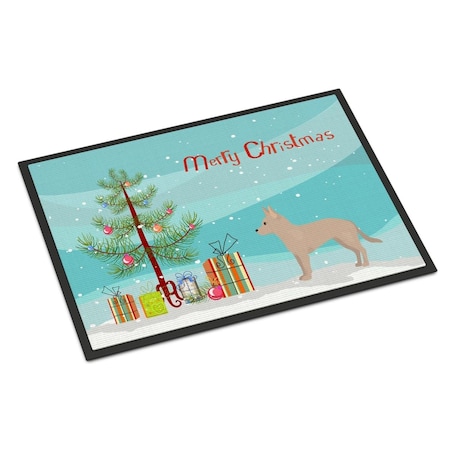 Carolines Treasures 24 x 36 in. Tan Jackhuahua Christmas Tree Indoor or Outdoor Mat CK3842JMAT
